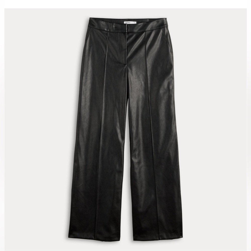 Nine West faux leather pants black size 8